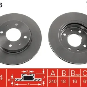 Ostatnia szansa Tarcza hamulcowa TRW DF2576