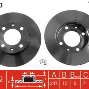 Nowy Tarcza hamulcowa TRW DF2580