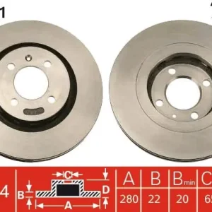Kup online Tarcza hamulcowa TRW DF2631