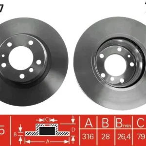 Popularny Tarcza hamulcowa TRW DF2687