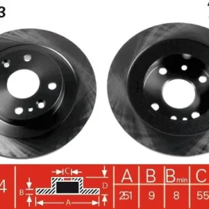 Zniżka Tarcza hamulcowa TRW DF2703