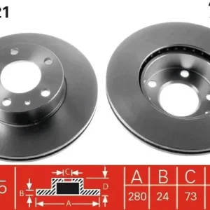 Wyjątkowa oferta Tarcza hamulcowa TRW DF2721