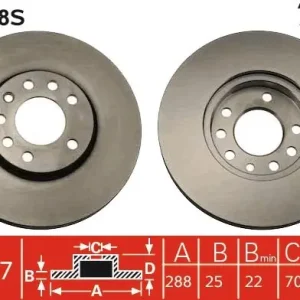 Ekspresowa dostawa Tarcza hamulcowa TRW DF2778S