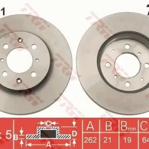Oferta limitowana Tarcza hamulcowa TRW DF3021