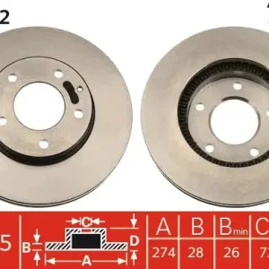 Dodaj do koszyka Tarcza hamulcowa TRW DF4012