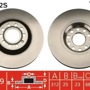 Dodaj do koszyka Tarcza hamulcowa TRW DF4262S