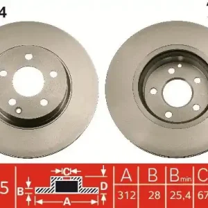 Nowy Tarcza hamulcowa TRW DF4264
