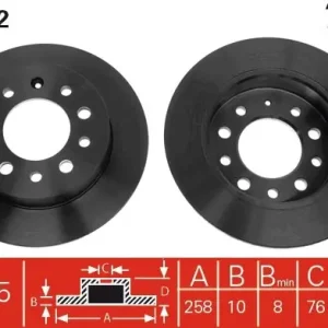 Dostępne od ręki Tarcza hamulcowa TRW DF4282
