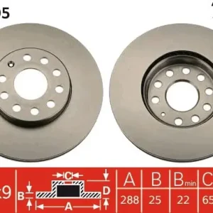 Rabat Tarcza hamulcowa TRW DF4295