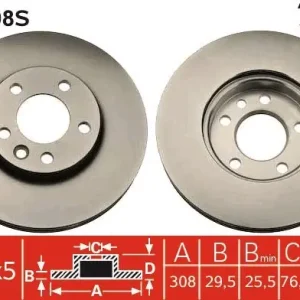 Wyprzedaż Tarcza hamulcowa TRW DF4308S