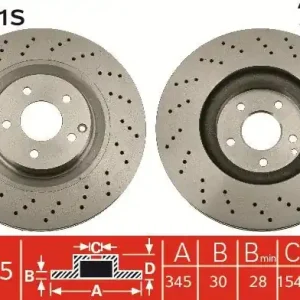 Tylko do końca tygodnia Tarcza hamulcowa TRW DF4341S