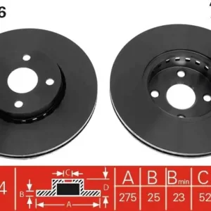 Dostępne od ręki Tarcza hamulcowa TRW DF4366