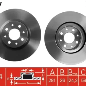Rabat Tarcza hamulcowa TRW DF4377