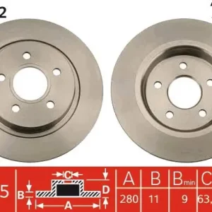 Łatwy zwrot Tarcza hamulcowa TRW DF4422
