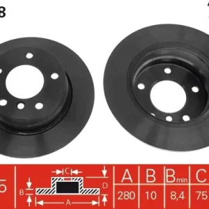 Łatwy zwrot Tarcza hamulcowa TRW DF4448