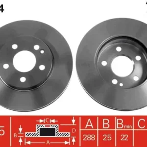 Bezpieczna płatność Tarcza hamulcowa TRW DF4454
