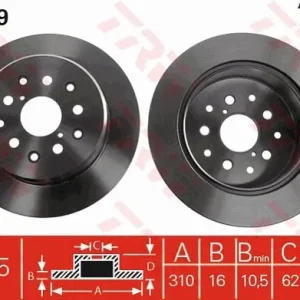 Ekspresowa dostawa Tarcza hamulcowa TRW DF4509
