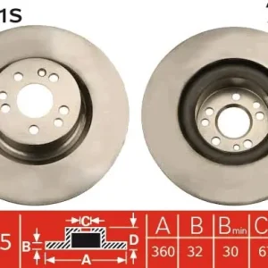 Dostępne od ręki Tarcza hamulcowa TRW DF4541S