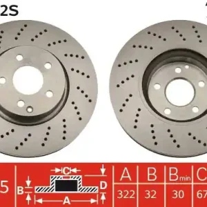 Nowy Tarcza hamulcowa TRW DF4862S