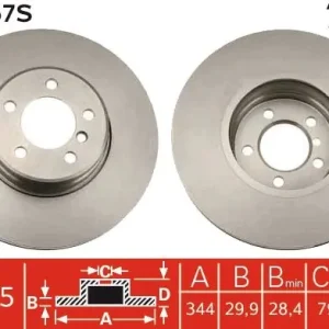 Bestseller Tarcza hamulcowa TRW DF4867S