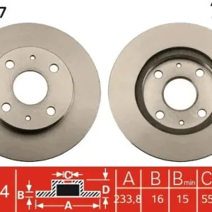 Nowy Tarcza hamulcowa TRW DF4887