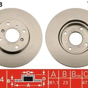Rabat Tarcza hamulcowa TRW DF4908