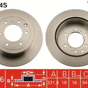Nowość Tarcza hamulcowa TRW DF4944S