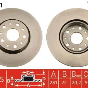 Tarcza hamulcowa TRW DF6021 Nowy