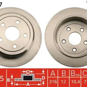 Tarcza hamulcowa TRW DF6027 Hit cenowy