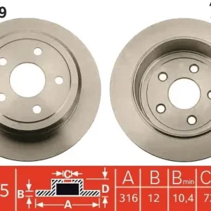 Cena promocyjna Tarcza hamulcowa TRW DF6029