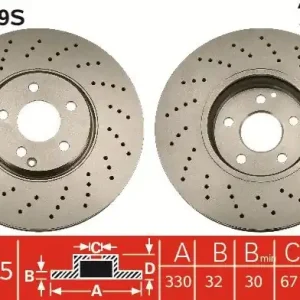 Tarcza hamulcowa TRW DF6079S Premium