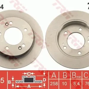 Obniżka ceny Tarcza hamulcowa TRW DF6144