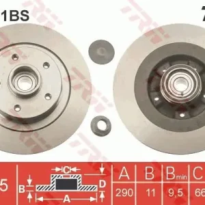 Tarcza hamulcowa TRW DF6201BS Tylko do końca tygodnia