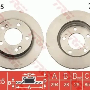 Tarcza hamulcowa TRW DF6205 Wysoka jakość