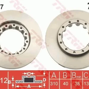 Tarcza hamulcowa TRW DF6307S Szybka dostawa