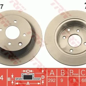 Ostatnia szansa Tarcza hamulcowa TRW DF6317