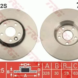 Tarcza hamulcowa TRW DF6472S Wyjątkowa oferta