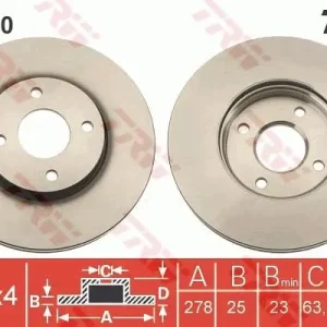Tarcza hamulcowa TRW DF6520 Wysoka jakość