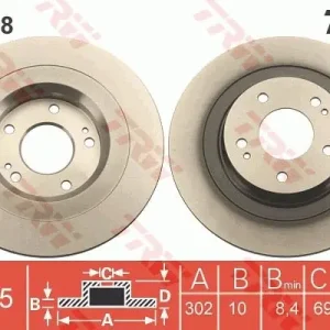 Tarcza hamulcowa TRW DF6598 Łatwy zwrot