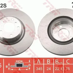 Tarcza hamulcowa TRW DF6602S Sprawdź teraz