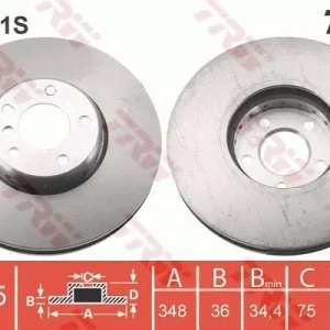 Bestseller Tarcza hamulcowa TRW DF6611S