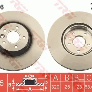 Tarcza hamulcowa TRW DF6676S Dodaj do koszyka