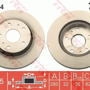 Tarcza hamulcowa TRW DF6684 Szybka dostawa