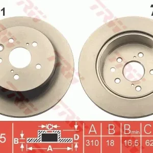 Bezpieczna płatność Tarcza hamulcowa TRW DF6691