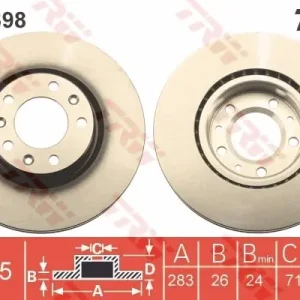 Obniżka ceny Tarcza hamulcowa TRW DF6698