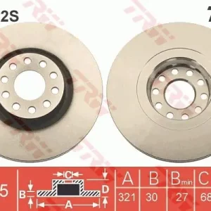 Popularny Tarcza hamulcowa TRW DF6742S
