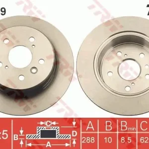 Tylko do końca tygodnia Tarcza hamulcowa TRW DF7209