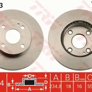 Tarcza hamulcowa TRW DF7243 Zniżka