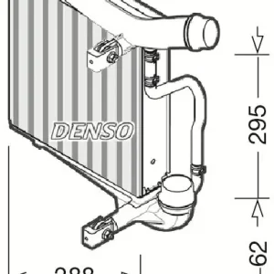 Chłodnica powietrza doładowującego DENSO DIT28025 Nowość