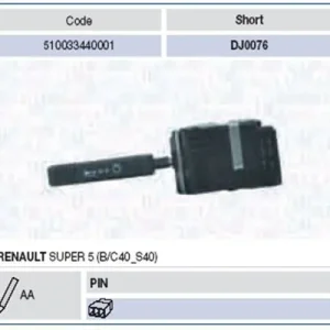 Przełącznik kolumny kierowniczej MAGNETI MARELLI 510033440001 Oferta czasowa